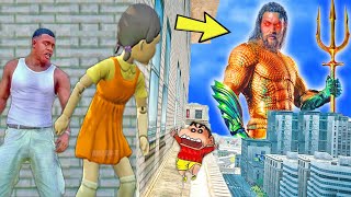 Franklin and Shinchan amp Pinchan play HIDE AND KILL with Squid Game Doll In GTA 5 [upl. by Loesceke]