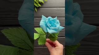 Amazing How to Make Rose Crepe Paper Flower DIY Decoration Crafts [upl. by Hgielanna]