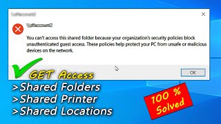 you cant access this shared folder because your organizations security policies block windows 10 [upl. by Greenstein]