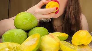 EATING RAW MANGO  RAW MANGO ASMR mango mukbang asmrvideo subscribe [upl. by Ulrike]