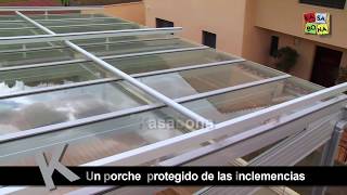 Techo de cristal cortinas de cristal y toldo automátizado en Sitges [upl. by Lindo228]