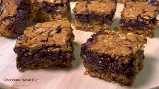 Chocolate Revel Bars  Chewy Crunchy amp Choco Fudgy Rolled Oats Bar [upl. by Petras]