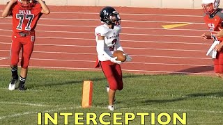 INTERCEPTION at HIGH SCHOOL FOOTBALL GAME 🏈 [upl. by Idnek]