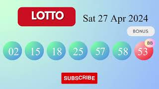 Lotto Draw Results on Sat 27 Apr 2024 The National Lottery UK [upl. by Chouest351]