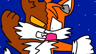 tails turns into a wolf freak out clip animation in english [upl. by Rexanne36]