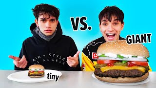 GIANT VS TINY FOOD CHALLENGE  Lucas and Marcus [upl. by Gallenz]