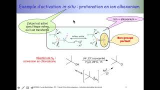 Tuto de chimie organique PCSI  activation électrophile des alcools [upl. by Ilahtan343]