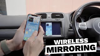 How to Step by Step Mirror Your Phone Wirelessly to Apple Carplay Android Auto Head Unit [upl. by Ennovihs]