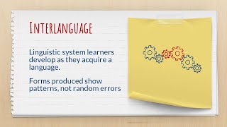 Unpacking terms Interlanguage [upl. by Spracklen]