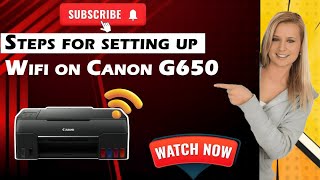 Full Guide How To Connect Canon G650 To Wifi Setup  Canon Printer Wireless Setup  ijmanualcanon [upl. by Devland54]