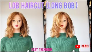 🟣LOB HAIRCUT ✂️ LONG BOB  Carré Plongeant Long ✨Bob Italien [upl. by Yssis]