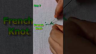 💯perfect french knot day 7 of 25 days challenge🔥ஆரி work for beginner in தமிழ் shorts basic tamil [upl. by Tterrab601]