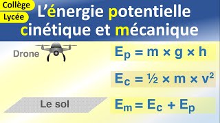 Lénergie potentielle de pesanteur lénergie cinétique et lénergie mécanique  EXERCICE corrigé [upl. by Ppilihp]