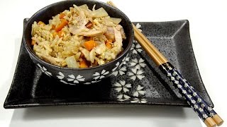 Fried rice with egg and chicken or other meat [upl. by Tia140]