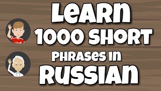 Learn 1000 Useful Russian Phrases for Beginners of Russian Language [upl. by Haerb]