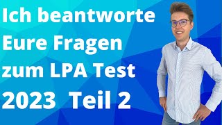 LPA Test Bayern 2023  Ich beantworte Eure Fragen  Teil 2  wwwbeamtentestvorbereitungde [upl. by Repip267]