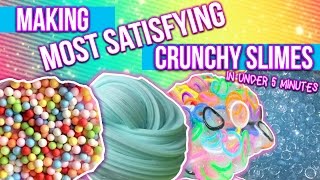 DIY MOST SATISFYING CRUNCHIEST SLIMES EVER in under 5 minutes  Slimeatory 24 [upl. by Clywd]