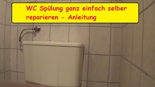 Toilettenspülung selber reparieren  WC Spühlkasten selbst entkalken  Toilettenspülkasten Anleitung [upl. by Jar]