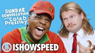 ISHOWSPEED Sundae Conversation with Caleb Pressley [upl. by Polak]