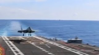 Jet Landing On Aircraft Carrier [upl. by Eikcor]