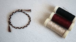 How to Make Bracelet with Sewing Thread  Handmade Bracelet Ideas [upl. by Parke]