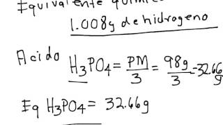 Calculo de Equivalente químico [upl. by Seravaj]