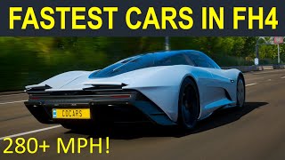 NEW Top 5 FASTEST Cars In Forza Horizon 4 Stock l Is The McLaren Speedtail Fast Enough [upl. by Rosmunda]