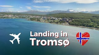 Landing at Tromsø Airport TOS on SAS Scandinavian Airlines [upl. by Mairem]