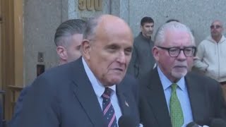 Rudy Giuliani appears in NYC court [upl. by Nosahc]