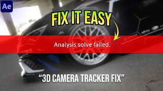 How to Fix Analysis Solve Failed in After Effects [upl. by Amling]