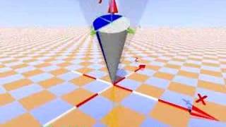 Precession of a forcefree symmetric top detailed animation [upl. by Irianat837]