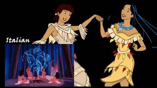 Pocahontas  Steady as the Beating Drum One Line Multilanguage [upl. by Nirek]