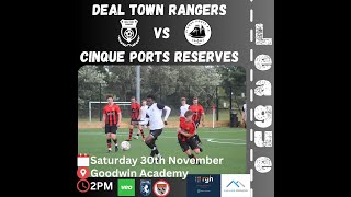 League  Deal Town Rangers FC 2 Vs 3 Cinque Ports FC Reserves 30112024 [upl. by Olsewski]