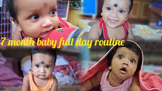 Indian 7 month old baby realistic full day routine routine babyroutine [upl. by Collyer]