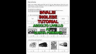 INVALSI INGLESE classe quinta 2018 Ascolto livello A2 esempi ufficiali [upl. by Nairolf]