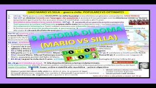 8 STORIA ROMA ⚔ MARIO VS SILLA opitmates vs populares bellum sociale guerra civile riassunto [upl. by Balas]