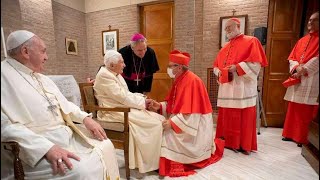 Papa Francisco visita Papa Emérito Bento XVI junto com novos Cardeais  28112020 [upl. by Teahan]