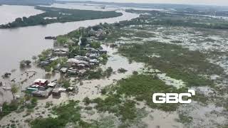 🔴 EM CANOAS  Vídeo mostra situação da Praia do Paquetá com a enchente do Rio dos Sinos [upl. by Modestine]