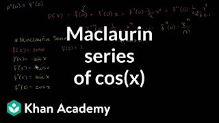 Maclaurin series of cosx  Series  AP Calculus BC  Khan Academy [upl. by Aennyl]