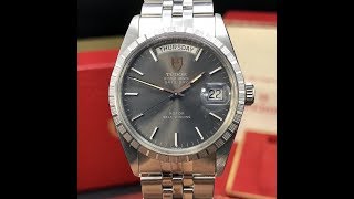 Vintage Rolex Tudor 94510 DayDate Gray dial 1988 box amp Papers Awad Watches [upl. by Celeste]