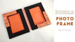 Photo Frame Making At Home With Cardboard  Easy Double Photo Frame DIY  How To Make Photo Frame [upl. by Eberhard]