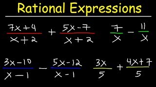 Adding and Subtracting Rational Expressions With The Same Denominators [upl. by Lengel215]