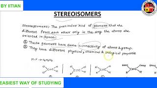 Stereoisomers  LECTURE1  Geometrical Isomer  Distereomers  IITJEE  NEET AIIMS  Chemistry [upl. by Bjork]