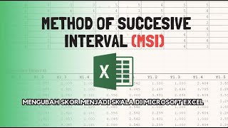 Data Tidak Normal Lakukan Transformasi Data MSI  Tutorial Method of Successive Interval [upl. by Kim]