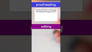 Proofreading vs Editing  Whats the Difference proofreading academicwriting [upl. by Diehl]