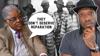 Thomas Sowell LAUGHS at the idea for REPARATIONS for African American Slaves [upl. by Aetnuahs]