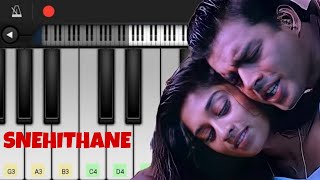 Snehithane Part 2  Alaipayuthey  Easy Piano Tutorial  AR Rahman [upl. by Ash]