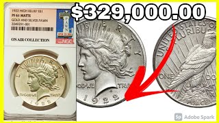 Matte proof 1922 High Relief Peace Dollar with Unique Antique Finish worth 10000000 [upl. by Abbot]