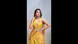 Yellow Ruffled OneMinute Saree Best Ready To Wear Saree Collection Online [upl. by Inavoy]