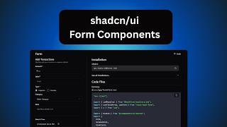 How to Use ShadcnUI Form Components with Nextjs amp Reactjs CopyPaste shadcn nextjs reactjs [upl. by Ayokal874]